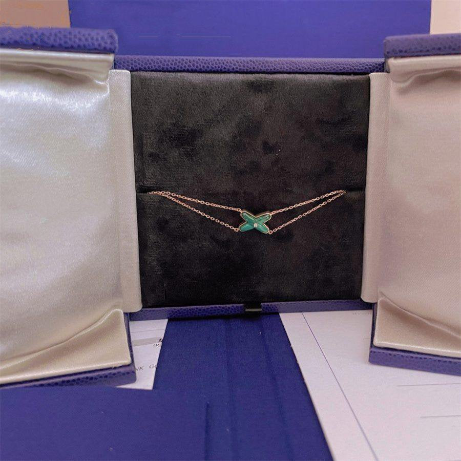 [Kismet Jewels ]JEUX BRACELET MALACHITE PINK GOLD 1 DIAMOND