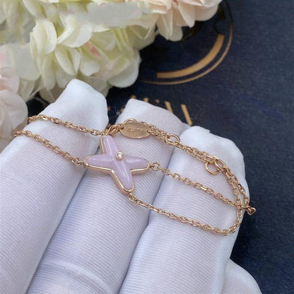 [Kismet Jewels ]JEUX BRACELET PINK MOP PINK GOLD 1 DIAMOND