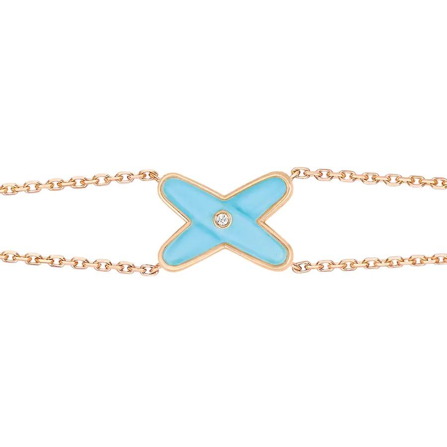 [Kismet Jewels ]JEUX BRACELET TURQUOISE PINK GOLD 1 DIAMOND