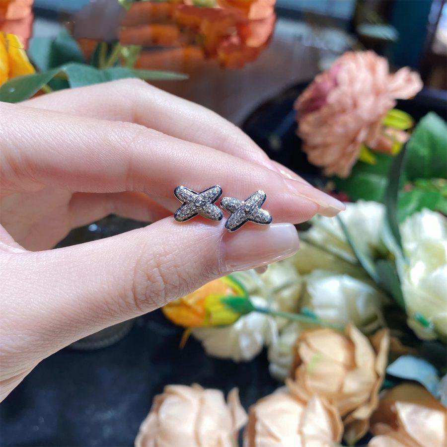 [Kismet Jewels ]JEUX DE SILVER DIAMOND EARRINGS