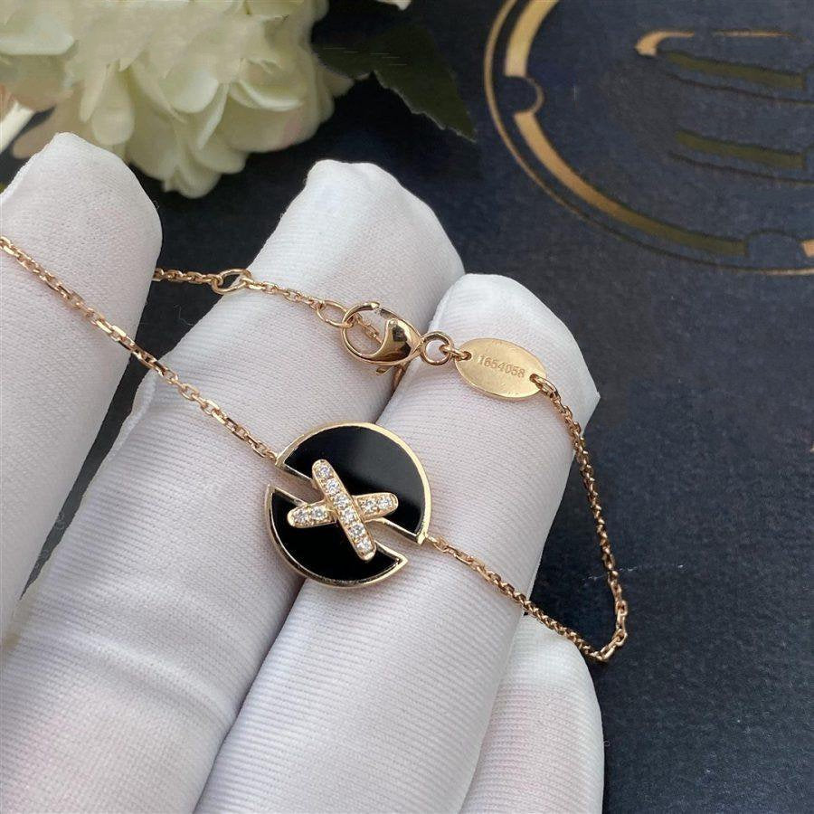 [Kismet Jewels ]JEUX DE BRACELET ONYX PINK GOLD DIAMOND