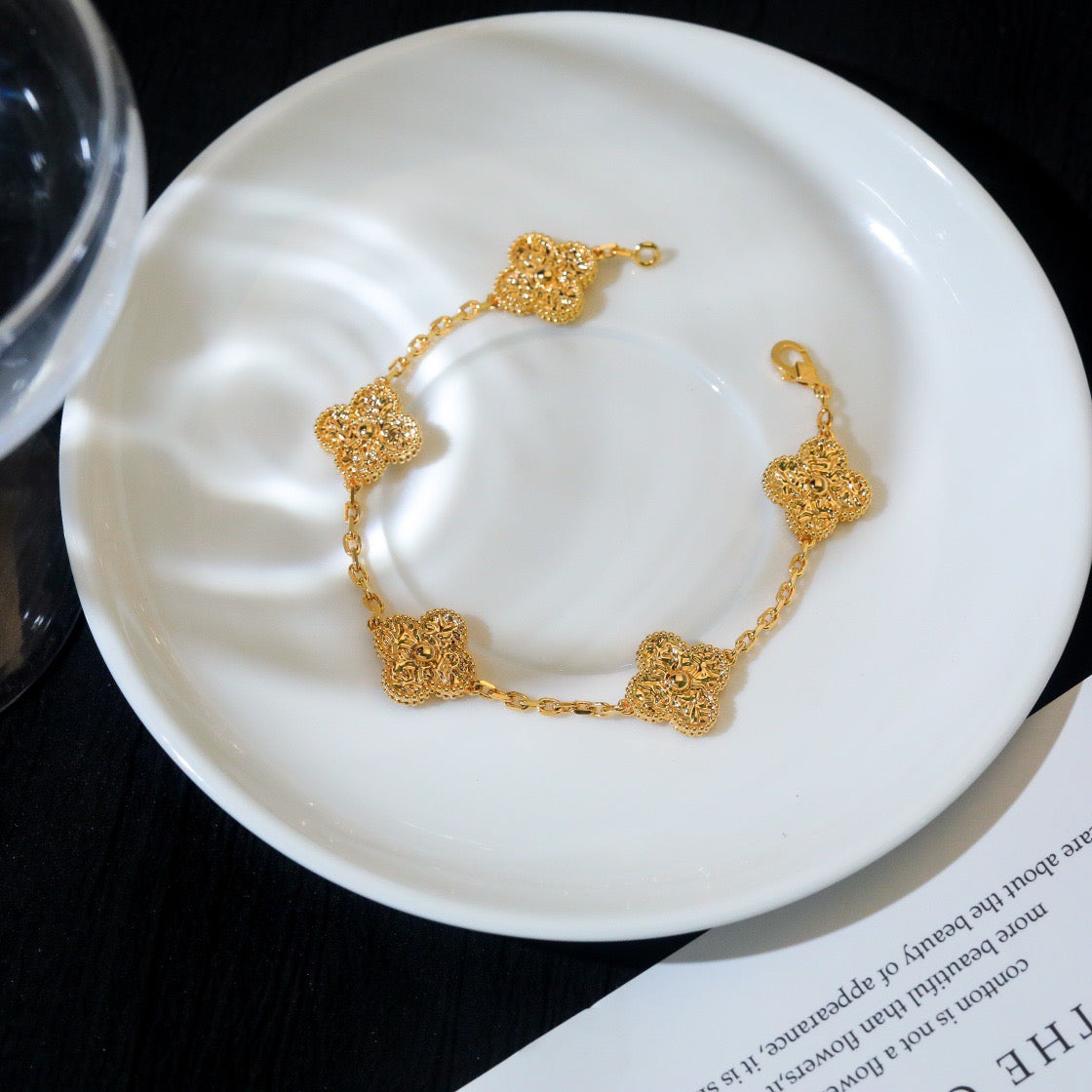 [Kismet Jewels ]CLOVER 5 MOTIFS BRONZING BRACELET