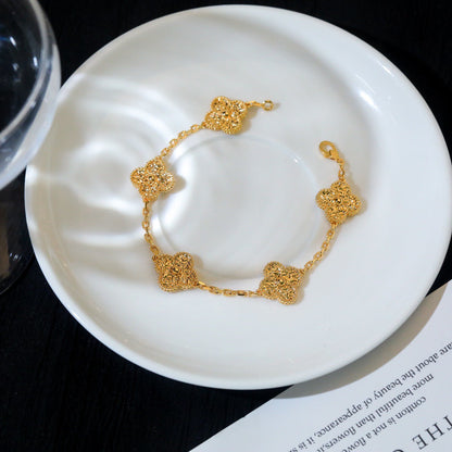 [Kismet Jewels ]CLOVER 5 MOTIFS BRONZING BRACELET