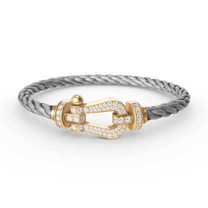 [Kismet Jewels ]FORCE LARGE HORSESHOE FULL DIAMOND BRACELET GOLD