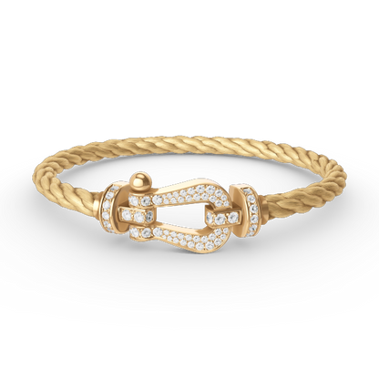 [Kismet Jewels ]FORCE LARGE HORSESHOE FULL DIAMOND BRACELET GOLD