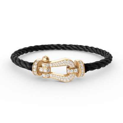 [Kismet Jewels ]FORCE LARGE HORSESHOE FULL DIAMOND BRACELET GOLD