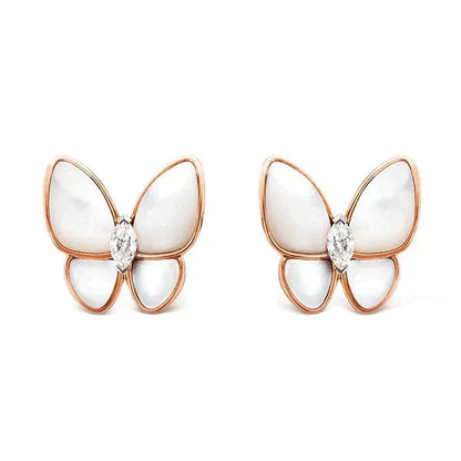 [Kismet Jewels ]BUTTERFLY MOP DIAMOND EARRINGS