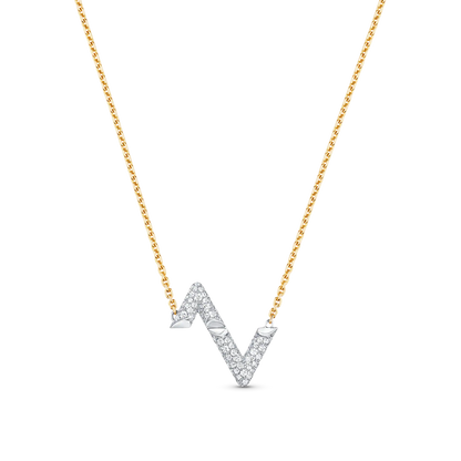 [Kismet Jewels ]VOLT SILVER DIAMOND PEDANT NECKLACE