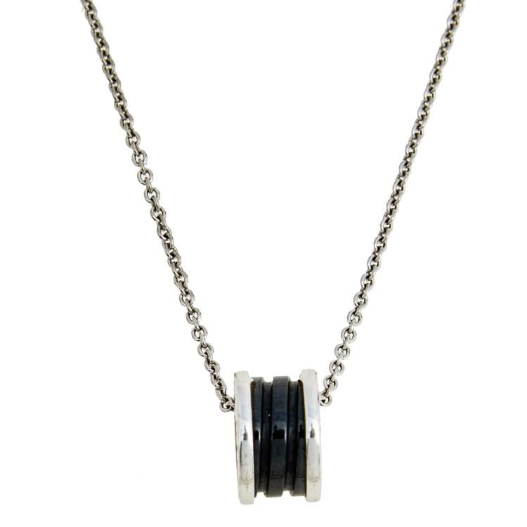 [Kismet Jewels ]ZERO 1 BLACK CERAMIC SILVER NECKLACE