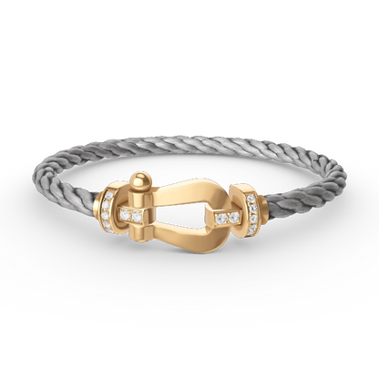 [Kismet Jewels ]FORCE LARGE HORSESHOE HALF DIAMOND BRACELET GOLD