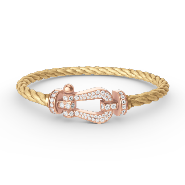 [Kismet Jewels ]FORCE LARGE HORSESHOE FULL DIAMOND BRACELET ROSE GOLD