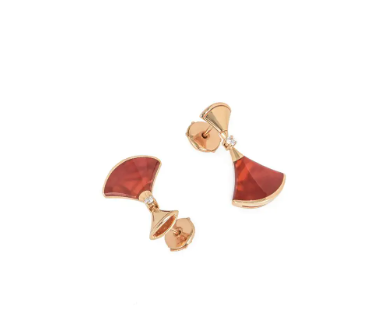 [Echo ]DREAM Carnelian PINK GOLD EARRINGS