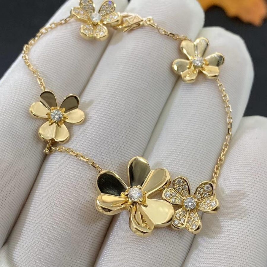 [Kismet Jewels ]FRIVOLE GOLD 5 FLOWERS BRACELET