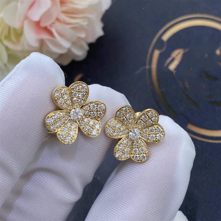 [Kismet Jewels ]FRIVOLE GOLD FLOWER DIAMOND EARRINGS