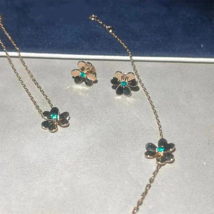 [Kismet Jewels ]FRIVOLE  FLOWER MALACHITE EARRINGS