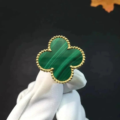 [Kismet Jewels ]CLOVER MALACHITE RING