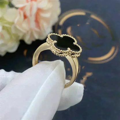 [Kismet Jewels ]CLOVER ONYX RING