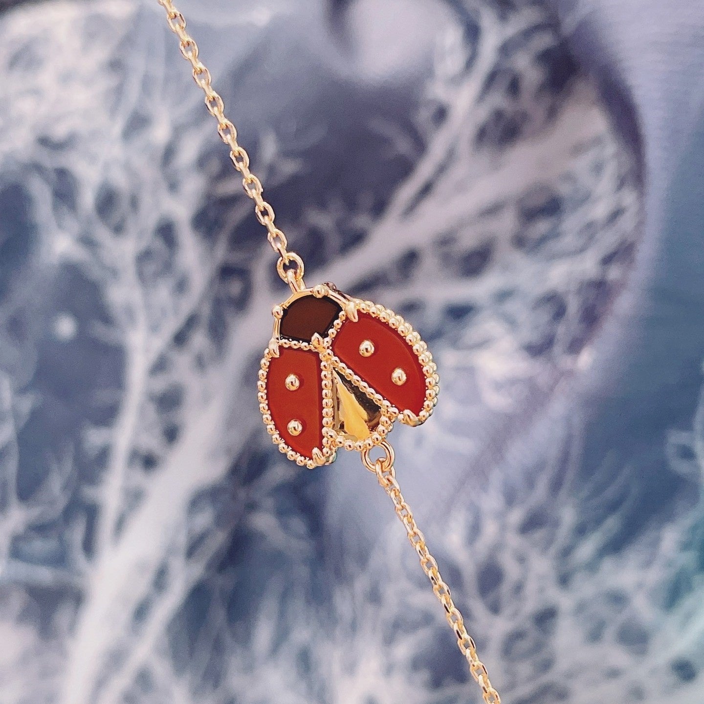 [Kismet Jewels ]LUCKY SPRING 1 MOTIF PINK GOLD BRACELET