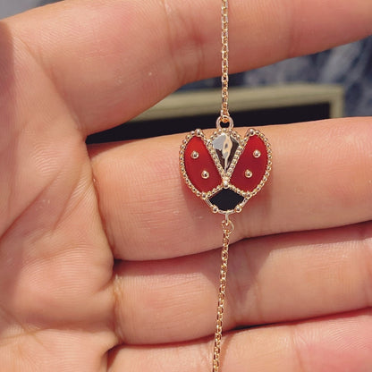 [Kismet Jewels ]LUCKY SPRING 1 MOTIF PINK GOLD BRACELET