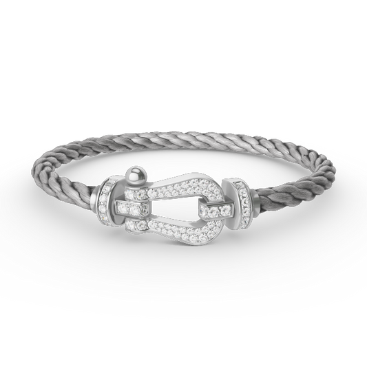 [Kismet Jewels ]FORCE LARGE HORSESHOE FULL DIAMOND BRACELET SILVER