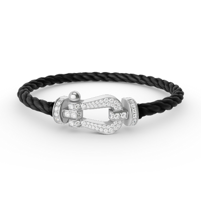 [Kismet Jewels ]FORCE LARGE HORSESHOE FULL DIAMOND BRACELET SILVER